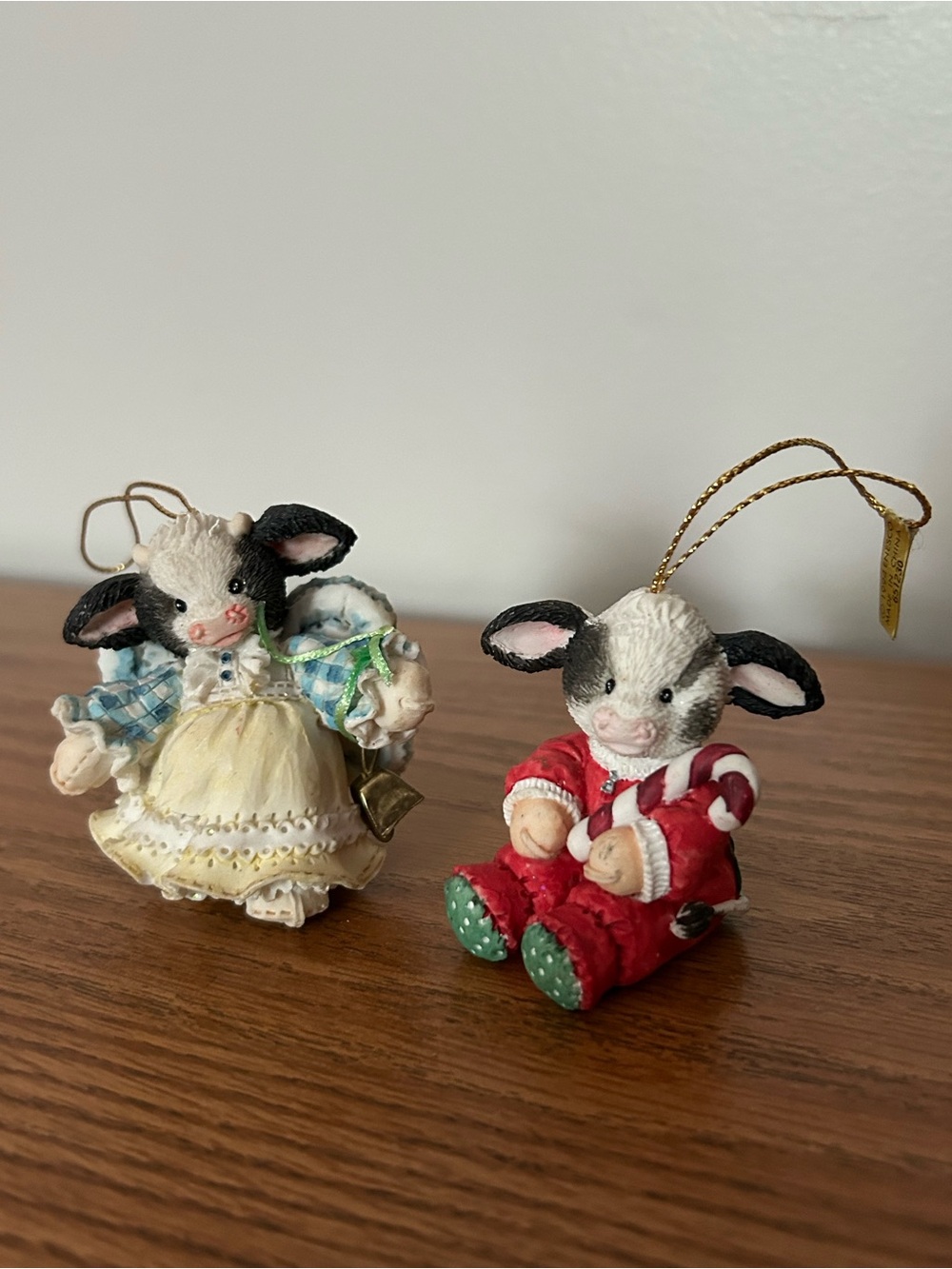 Vintage Cow Ornaments